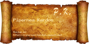 Pipernea Kardos névjegykártya